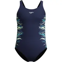 Speedo Placement Muscleback One Piece - Navy - 176