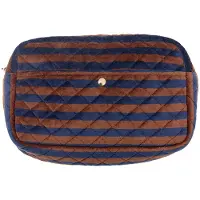 Fan Palm Blues & Stripes Velvet Large