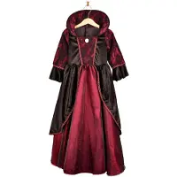 Den Goda Fen Naamiaisasut - Vampyyrimekko - Punainen/Musta - - 8-10 v (128-140) - Naamiaisasut