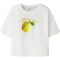 Name it T-paita - NkfFarinaz - Bright White/Lemon - - 6 v (116) - T-paidat