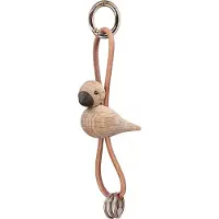 Kay Bojesen Denmark - Avainrengas Lintu 6x45x3 cm Kulta/Beige/Tammi
