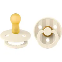 BIBS Studio Colour Tutti 2-Pack Lateksi Koko 2 Pyöreä, Pin/Ivory Vanilla Mix