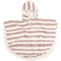 Done by Deer Bath Poncho Gots Stripes Powder - Multi/patterned - ONE SIZE.LENGTH:50CM