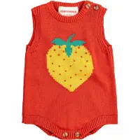 BOBO CHOSES Pixel Strawberry Romper Red Red 12 months Punainen 12 kuukautta Pojat, Tytöt
