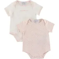 Emporio Armani Bodyt l/h - 2 kpl - Aquile Vaaleanpunainen/Valkoi - - 12 kuukautta - Bodyt L/H