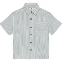 En fant Shirt Ss Muslin Stripe - Grey - 104