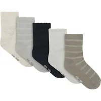 Minymo Socks W. Knit (5-Pack) - Grey - 35\38