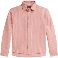 Ralph Lauren Kauluspaita - Pellava - Desert Rose/Cream - - 10 v (140) - Kauluspaidat