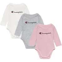 Champion Body p/h - 3 kpl - Dusty Rose/Harmaa Melange/Valkoinen - - 68/74 - Bodyt P/H