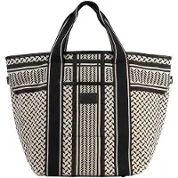 Lala Berlin Ostoskassi - Itä Länsi - Heritage Stripe Black - - OneSize - Laukut