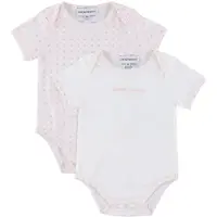 Emporio Armani Body l/h - 2 kpl - Valkoinen/Vaaleanpunainen M. L - - 3 kuukautta - Bodyt L/H
