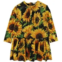Dolce&Gabbana Mekko - auringonkukka - Musta/Keltainen - - 5 v (110) - Mekot
