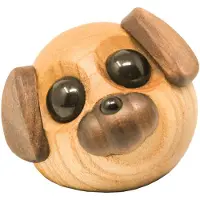 FableWood - Puufiguuri Koira Molly 5 cm Saarni/Pähkinä