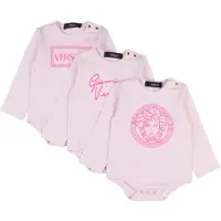 Versace Lahjapaketti - Bodyt p/h - 3 kpl - Vaaleanpunainen - - 9-12 kuukautta - Bodyt P/H