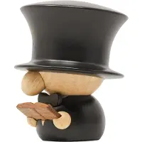 FableWood - Puufiguuri H.C. Andersen 8 cm Musta/Kumipuu/Sapele