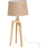 4Living Pöytävalaisin pellavaisella lampunvarjostimella, 66 cm