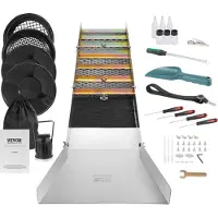 Vevor Gold Panning Kit, jossa sulkulaatikko, 50" alumiiniset kullankaivoslaitteet, 23 kpl kullanetsintäsarja kultapannulla, luokitinnäyttö, erotusmagneetti, kiristysnauhareppu ja tarvikkeet