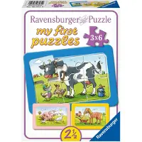 Ravensburger Palapeli Eläinystävät 3x6