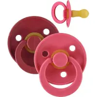 BIBS Colour Tutit 2-pack Luonnonkumi Koko 2, Coral/Ruby