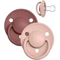 BIBS De Lux Tutit 2-pack Silikoni, Woodchuck/Blush