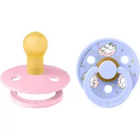 BIBS x Moomin Colour Dreaming Tutti 2-pack Lateksi Koko 1, Baby Pink