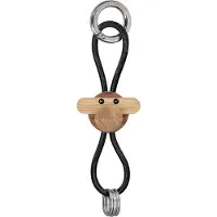 Kay Bojesen Denmark - Avainrengas Apuna 3 cm Hopea/Musta/Tiikki/Limba