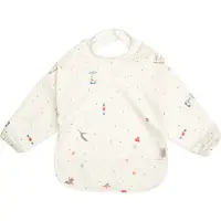 Cam Cam Copenhagen Sleeved Bib - Blueberries - Cream - ONE SIZE