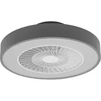 Osram SMART+ WiFi LED-kattotuuletin CYLINDER, harmaa, hiljainen Cylinder, himmennettävä, Alumiini/harmaa/sinkki, Olohuone/ruokailutila, Synteettinen materiaali, Moderni
