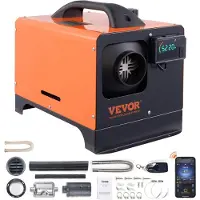 Vevor diesellämmitin, monitoimilaite, 12 V, 5 kW, Bluetooth-sovellus, LCD-näyttö autoon ja matkailuautoon
