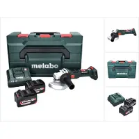 Metabo Kulmahiomakone W 18 LT BL 11-125; 18 V; 2x4,0 Ah akku