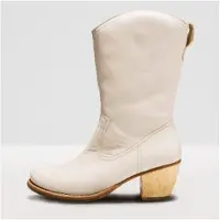 Neosens for woman. 330981F60003_0B0 Leather boots S3098 Munson white -Heel height 5,5cm (37), 5 to 8 cm, Zip, Casual