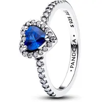 Pandora Timeless Elevated Princess Blue Heart sormus 198421C09-54