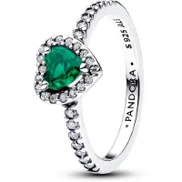 Pandora Timeless Elevated Royal Green Heart sormus 198421C07-54