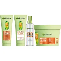 Garnier Keratin Sleek Hair Mask With Argan Oil For Frizzy & Dry Hair - 370 ml