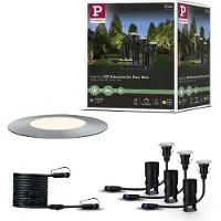 Paulmann Plug & Shine Floor Mini 3-osainen lisäosa 830 Mini, himmennettävä, Alumiini/harmaa/sinkki, Ruostumaton teräs, Moderni,