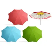 Bigbuy Nailon Säädettävä Metalli-aurinkovarjo 3 Lajiteltu 22/25 Mm 200 Cm