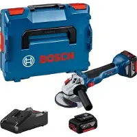 Bosch Akkukäyttöinen kulmahiomakone GWS 18V-10; 18 V; 2x4,0 Ah akku