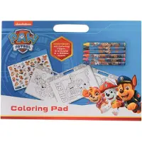 Euromic PAW PATROL Artist pad with 40 colour-in posters 29.5 x 21 cm (b/w) and 6 regular crayons (6 colours ) & 1 sticker sheet