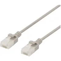 Deltaco – U/UTP Cat6a laitekaapeli, ohut, läpimitta 3,5mm, 0,3m, harmaa (UUTP-1000)