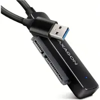 Axagon 3.2 Gen1 USB-A -adapteri 2.5" SATA III 6G HDD/SSD:lle, musta