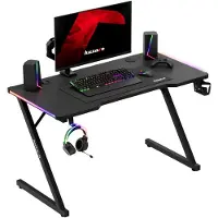 Huzaro Toimistopöytä HERO 2.5 LED RVB, 120x60x75cm Juoma-allas, Kuuloketeline, Pöytä-PC, Tietotekniikka, Pelitietokone