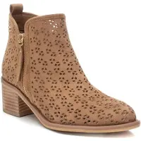 Xti for woman. 14225502-TAUPE Ankle boots 142255 brown -Heel height: 5cm (41), 3 to 5 cm, Zip, Casual, Imitation leather