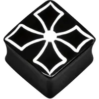 Wildcat White Diamonds Square Plug - 14,0 mm