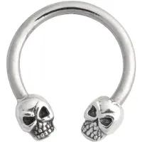 Wildcat Skull Nipple Circular Barbell