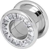 Wildcat Internally Threaded Square Stones Tunnel - 16,0 mm, Kristallklar