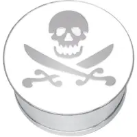 Wildcat Impression Skull &amp; Cutlass on White - 18,0 mm