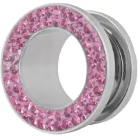 Wildcat Sealed Crystal Rim Tunnel - 26,0 mm, Rosa