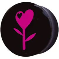 Wildcat Buffalo Horn Pink Heart Flower - 16,0 mm
