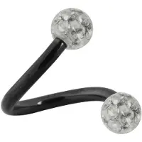 Wildcat Sealed Multi Jewelled Body Spiral - 1,2 mm, 8,0 mm, Diamantschwarz