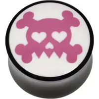 Wildcat Pink Skull On White Plug